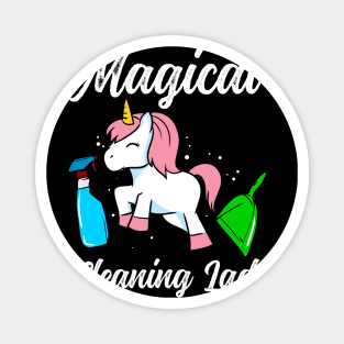 Unicorn cleaning lady Magnet